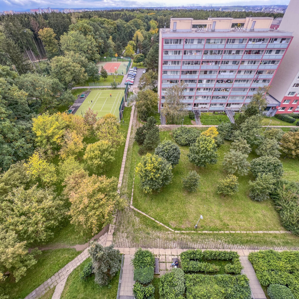 pohled z balkonu